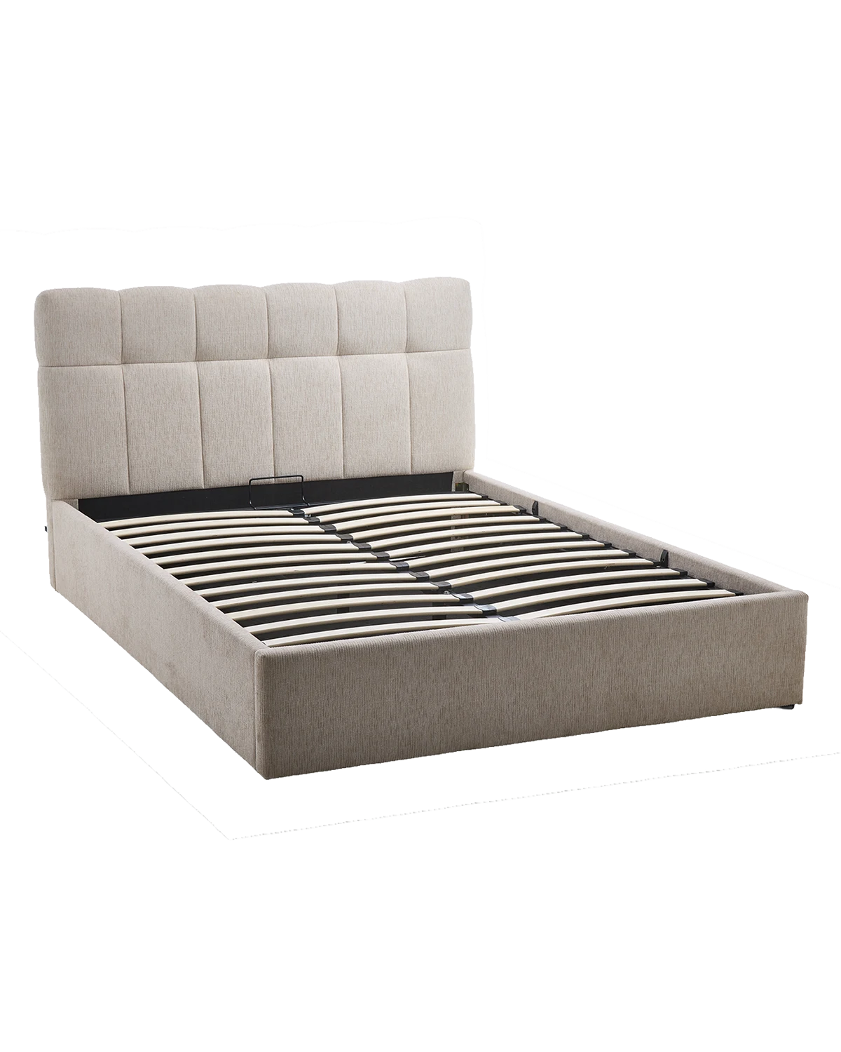 Base de cama de casal estofada com cabeceira Winnie