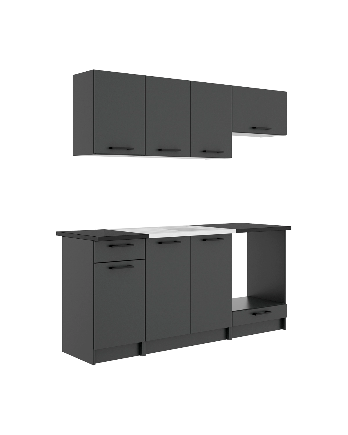Cozinha modular Kirsten com módulo de forno