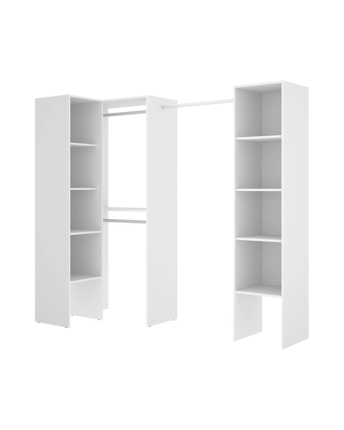 Armário-closet de canto ajustável com duas colunas Suit