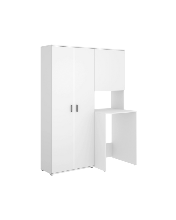 Conjunto de mueble para lavadora con modulo alto y armario auxiliar 2 puertas Fit