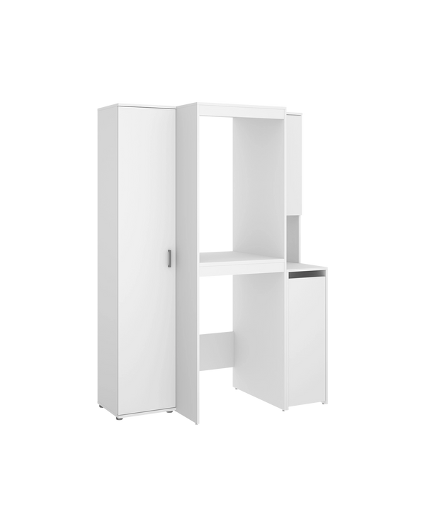 Armario lavadora secadora con modulo alto, modulo bajo y columna auxiliar 1 puerta Fit