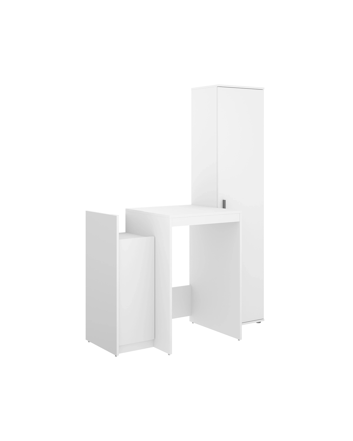 Armario Lavadora con modulo bajo y columna auxiliar 1 puerta Fit