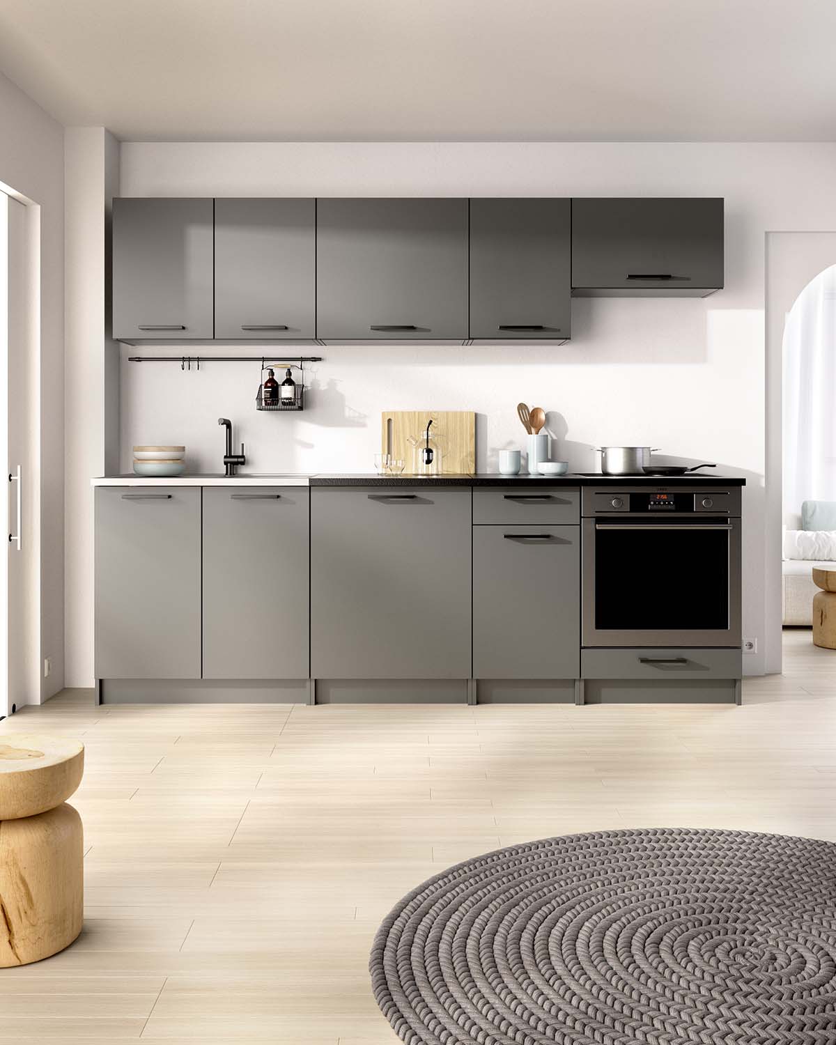 Cozinha modular Kirsten com módulo de forno