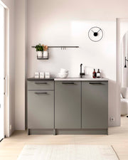 Conjunto de 2 módulos baixos de cozinha Kirsten