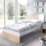 Cama individual com cabeceira Dina