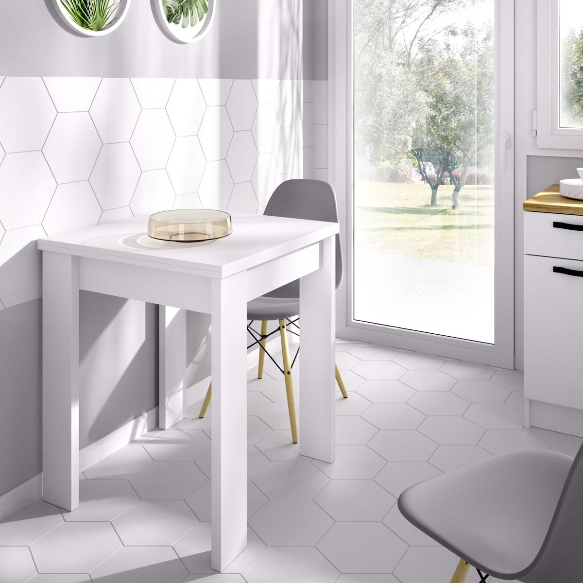 Mesa de jantar/apoio extensível Bok