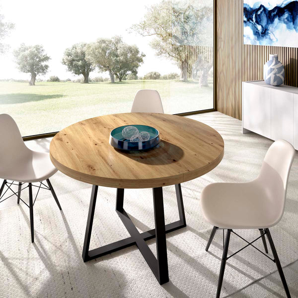 Mesa de Jantar Redonda Extensível Duna