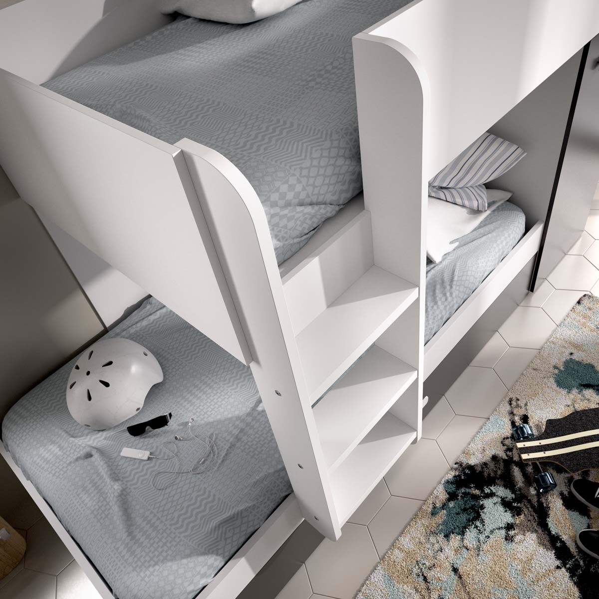 Cama de beliche tripla Tom