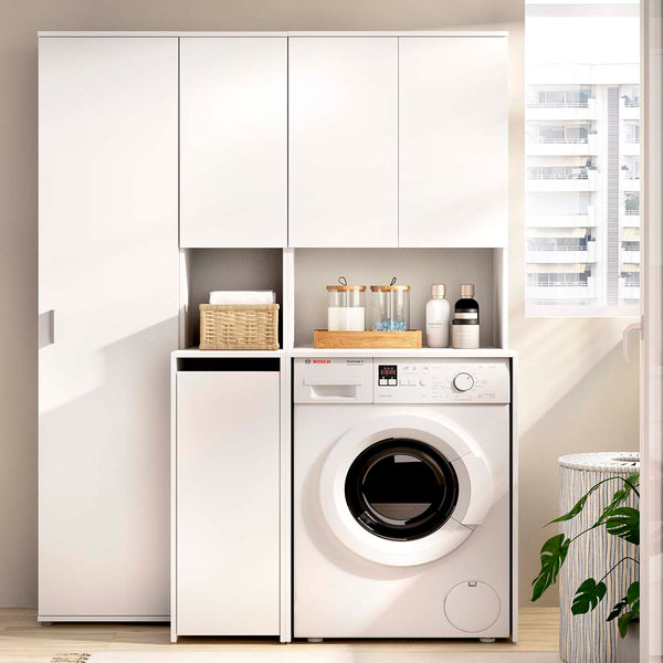 Armario para lavadora con modulo alto y columna multiusos Fit