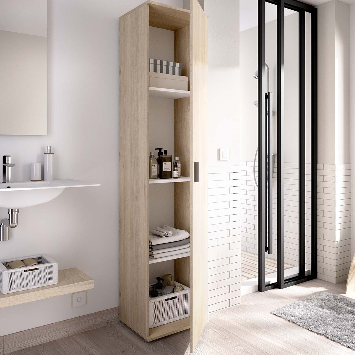Armário multiusos de porta de batente Fit