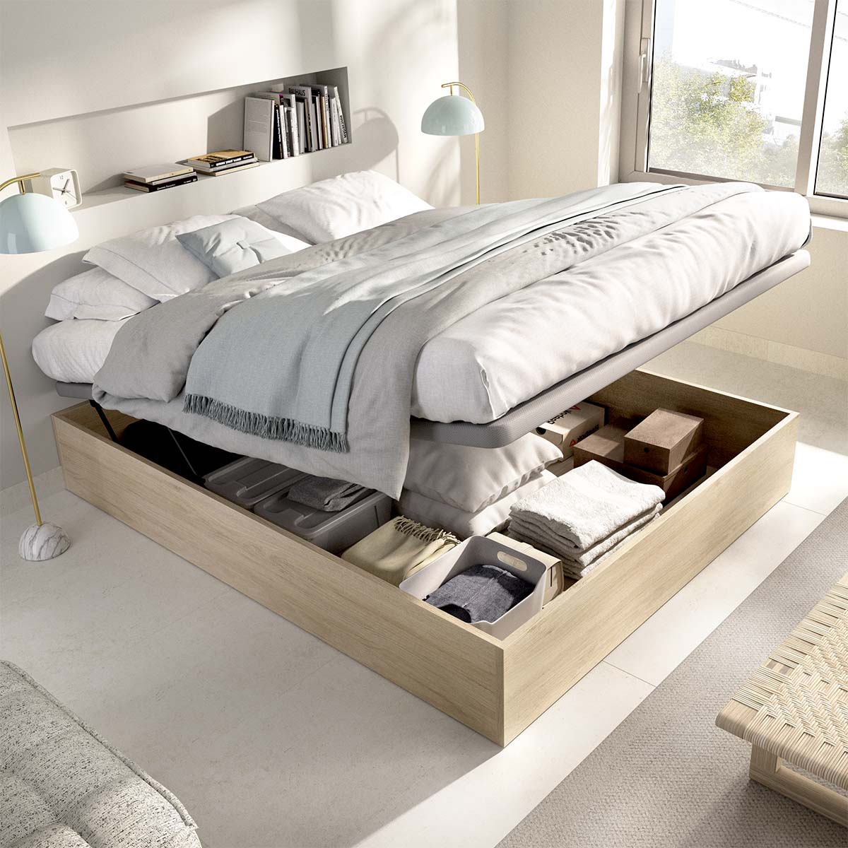 Estrado articulado de casal Nest