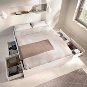Cama de casal com gavetas Alice