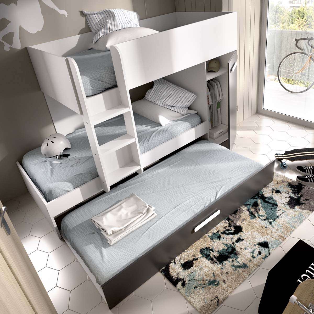Cama de beliche tripla Tom