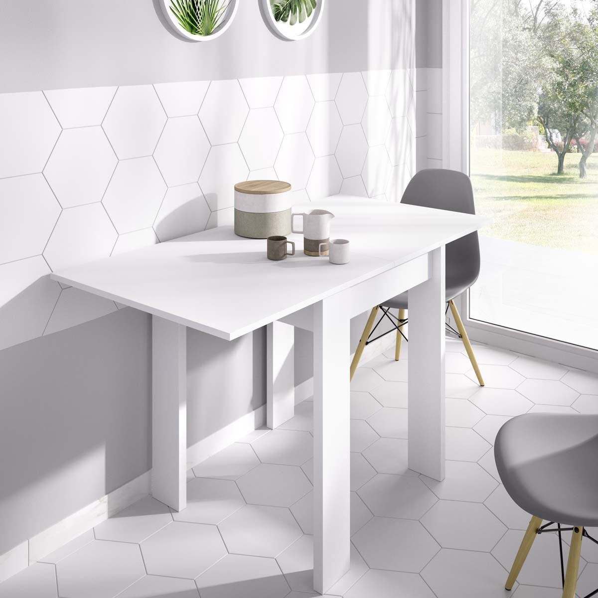Mesa de jantar/apoio extensível Bok