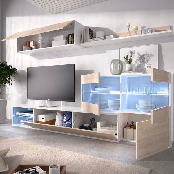 Móvel de sala com luz Uma