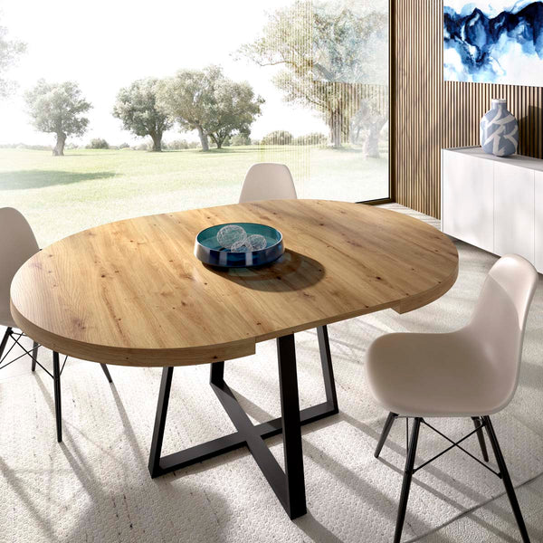 Mesa de Jantar Redonda Extensível Duna
