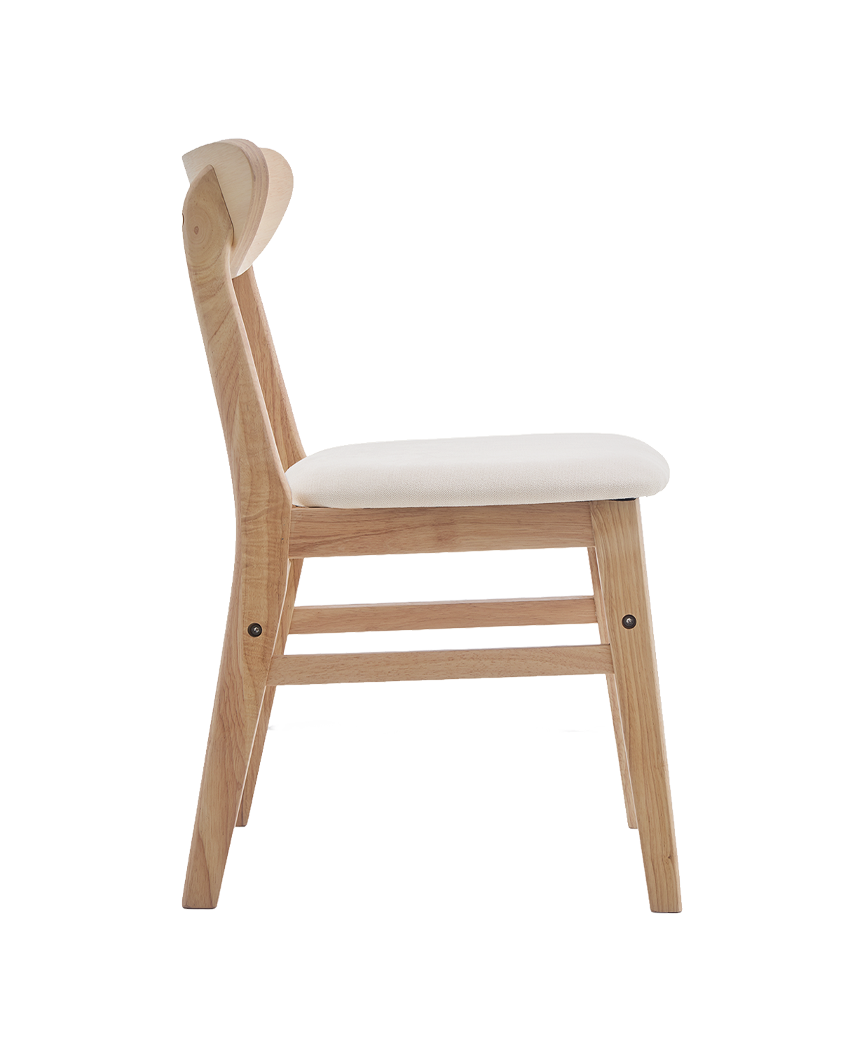 Conjunto de 2 cadeiras de sala de jantar em madeira Tanya