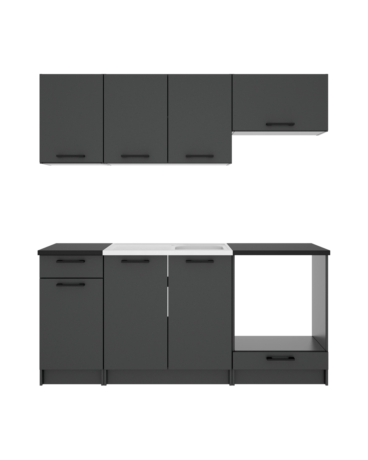 Cozinha modular Kirsten com módulo de forno