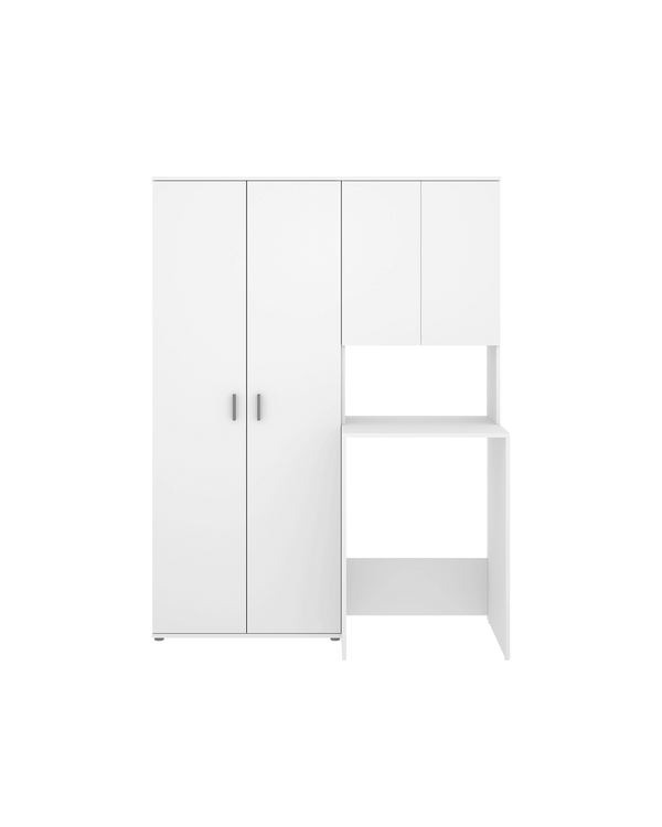 Conjunto de mueble para lavadora con modulo alto y armario auxiliar 2 puertas Fit