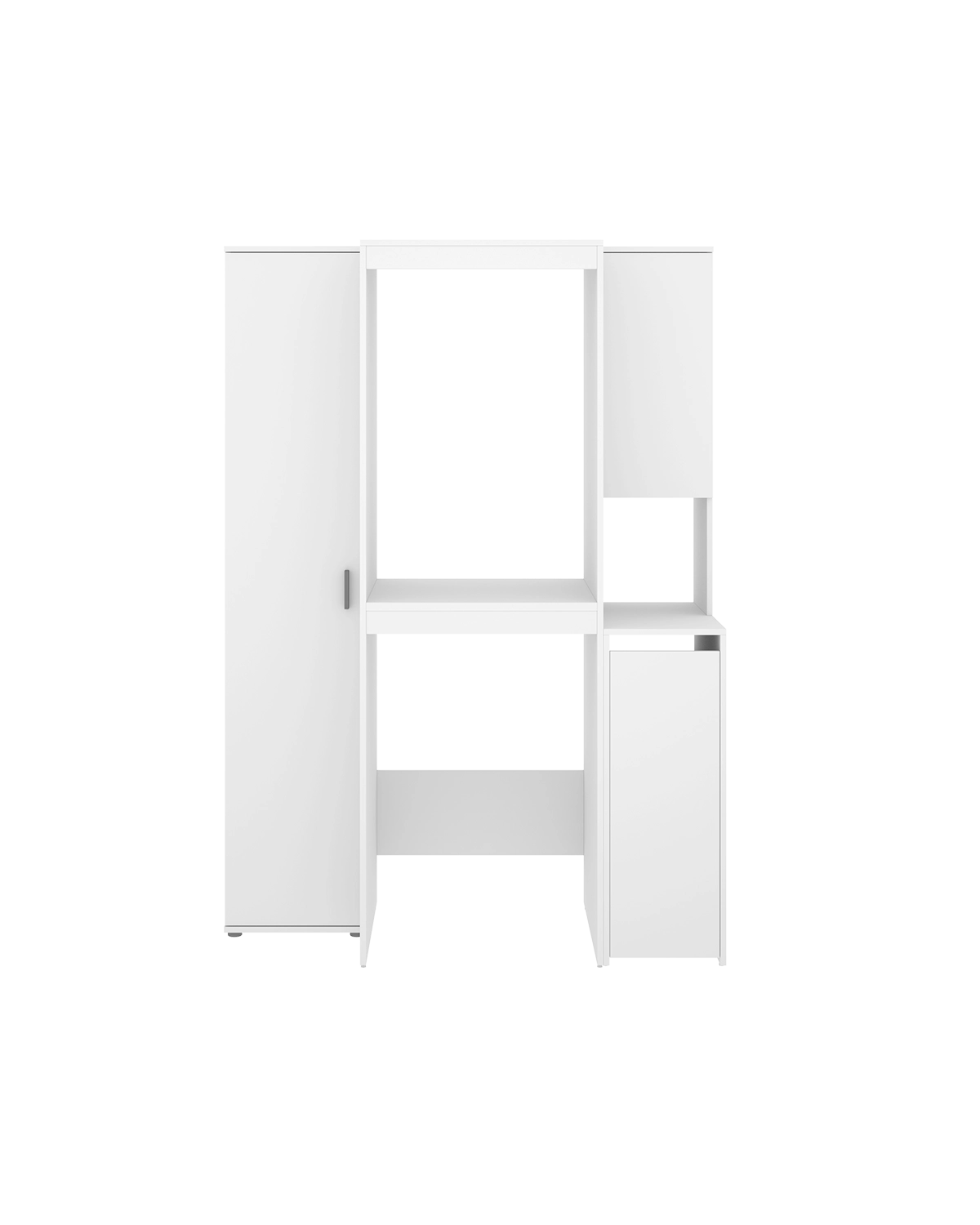 Armario lavadora secadora con modulo alto, modulo bajo y columna auxiliar 1 puerta Fit