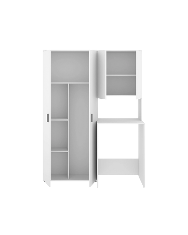 Conjunto de mueble para lavadora con modulo alto y armario auxiliar 2 puertas Fit