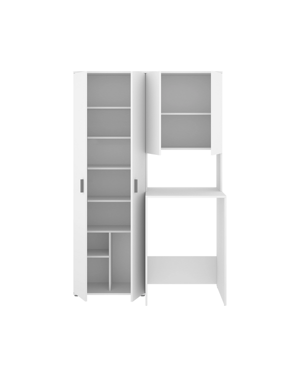 Armario para lavadora con modulo alto y armario auxiliar 2 puertas Fit