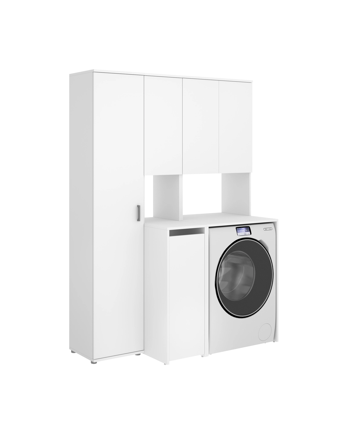 Armario para lavadora con modulo alto y columna multiusos Fit