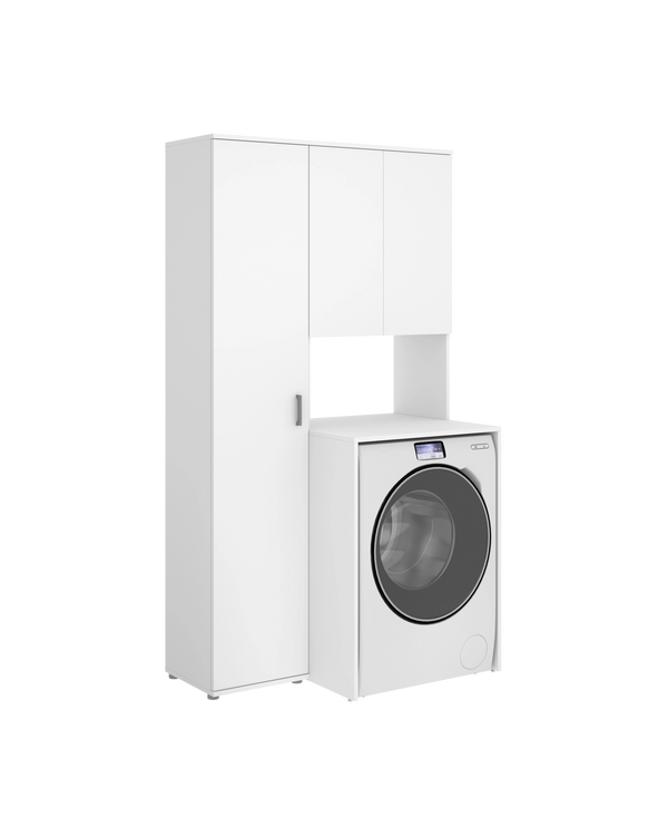 Armario para lavadora con modulo alto y columna auxiliar Fit