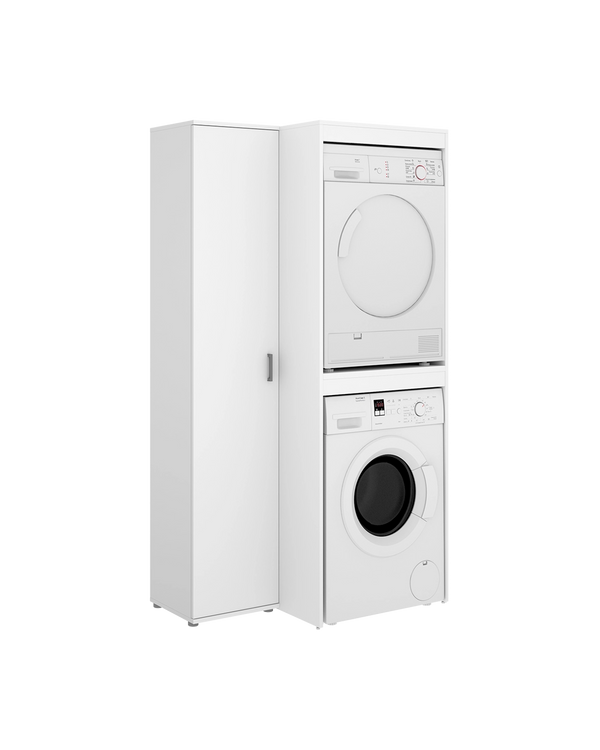 Armario para lavadora secadora con columna auxiliar 1 puerta Fit