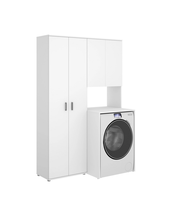 Armario para lavadora con modulo alto y armario auxiliar 2 puertas Fit