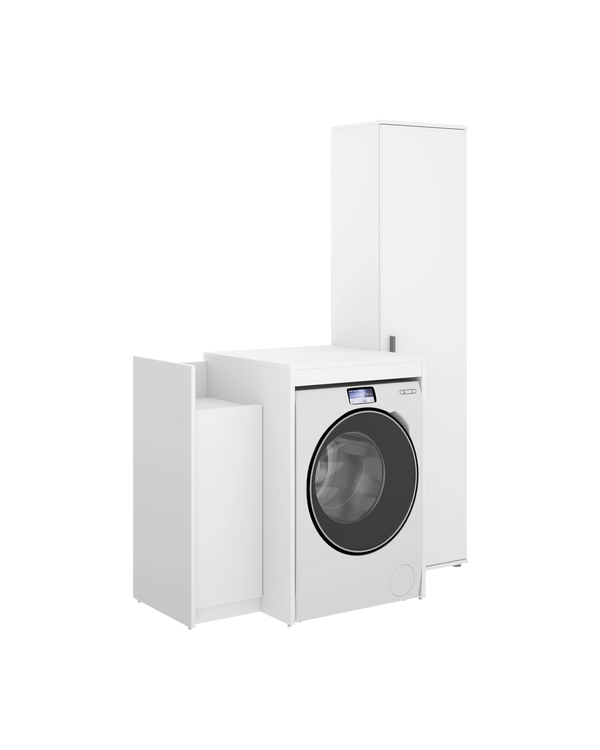 Armario Lavadora con modulo bajo y columna auxiliar 1 puerta Fit