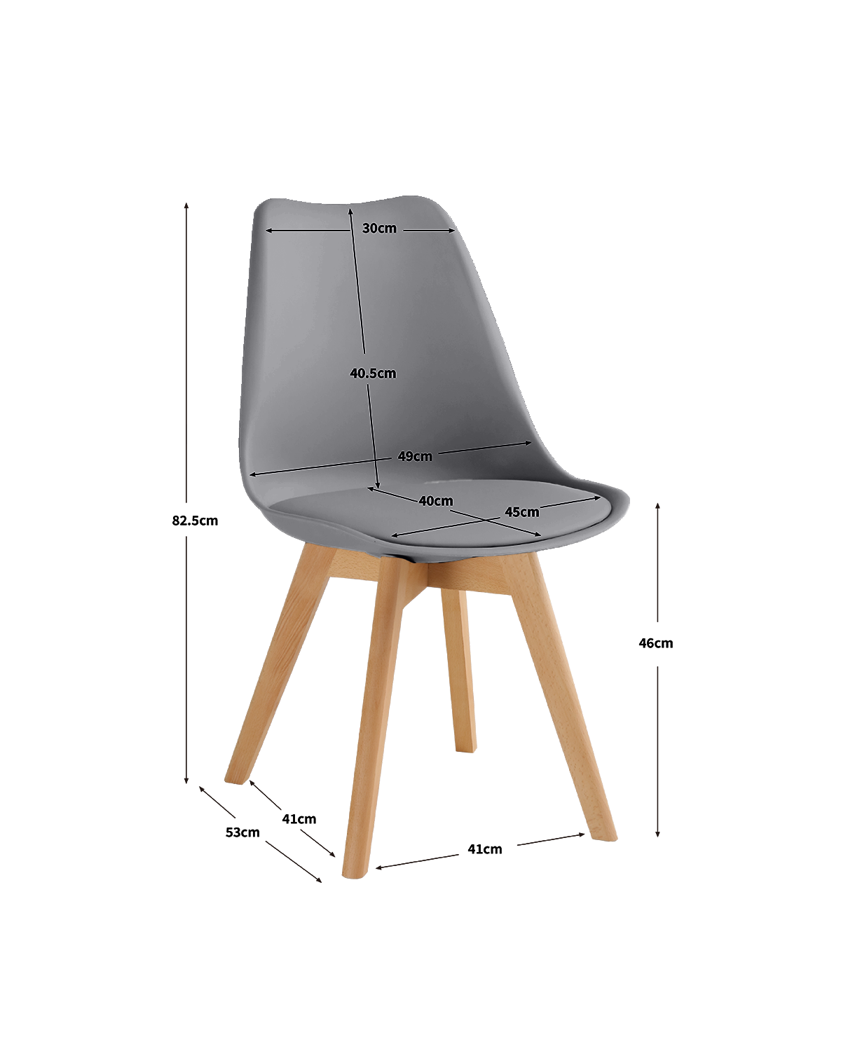 Conjunto de 4 cadeiras de sala de jantar Mavis