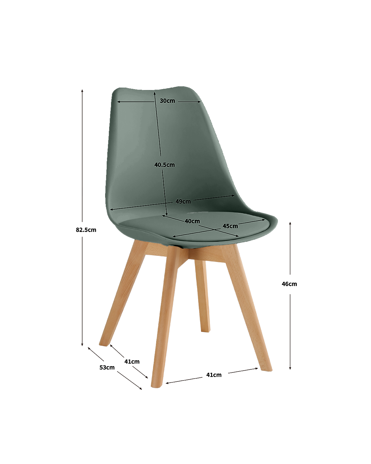 Conjunto de 4 cadeiras de sala de jantar Mavis