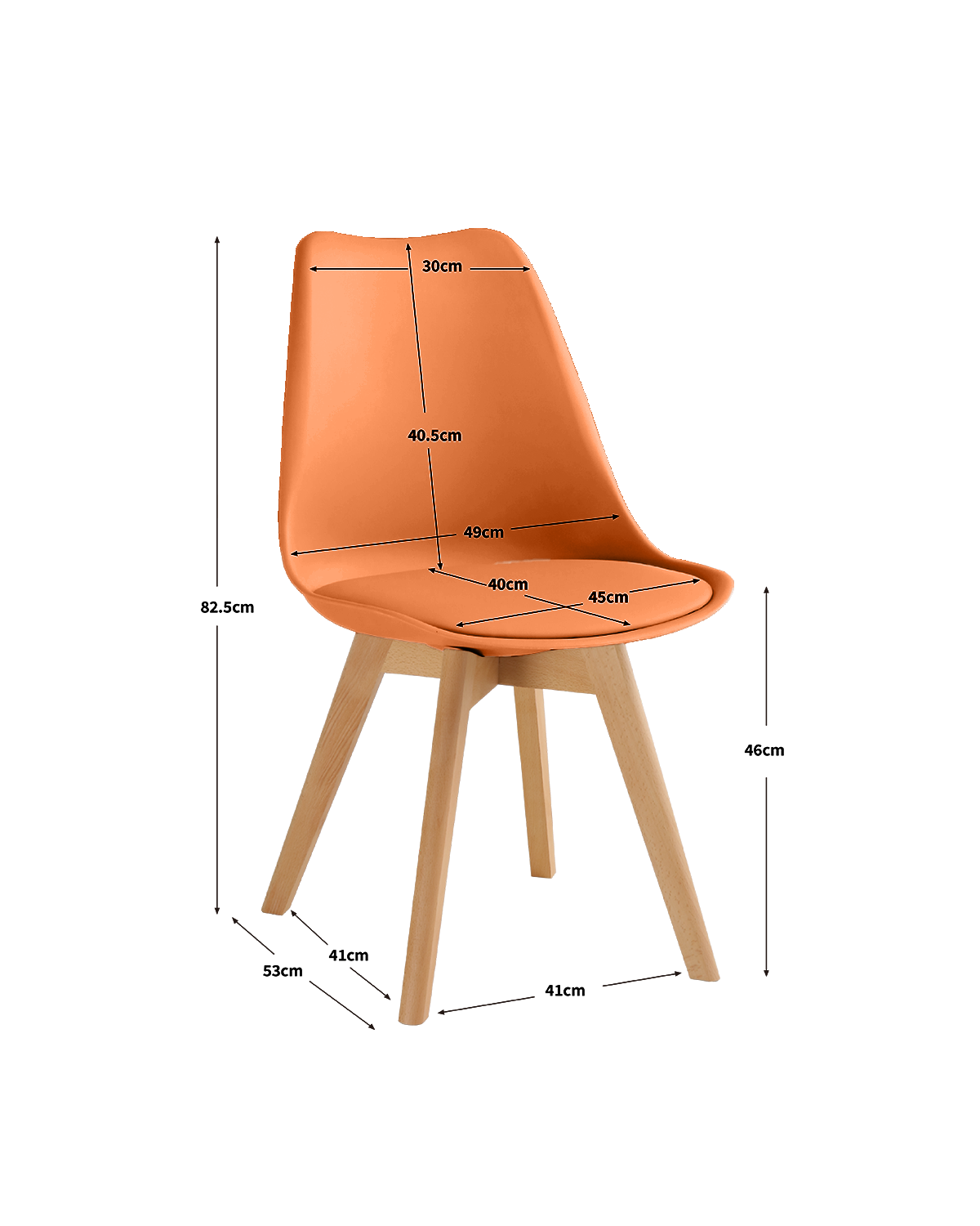 Conjunto de 4 cadeiras de sala de jantar Mavis