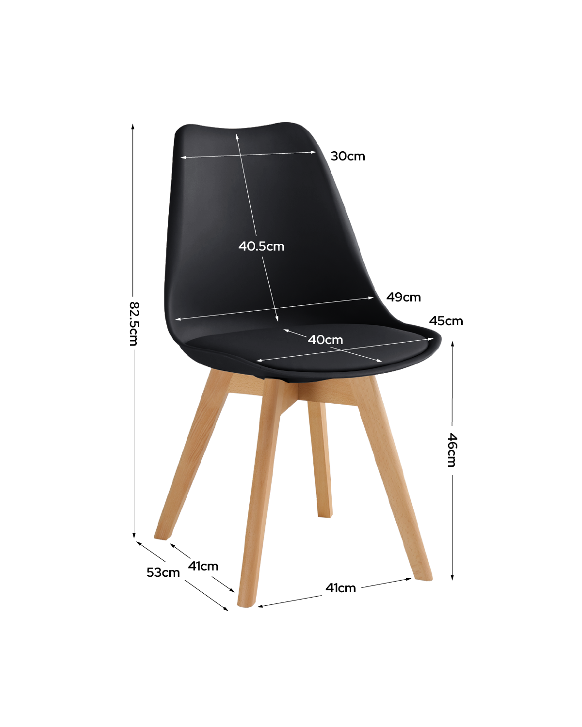 Conjunto de 4 cadeiras de sala de jantar Mavis