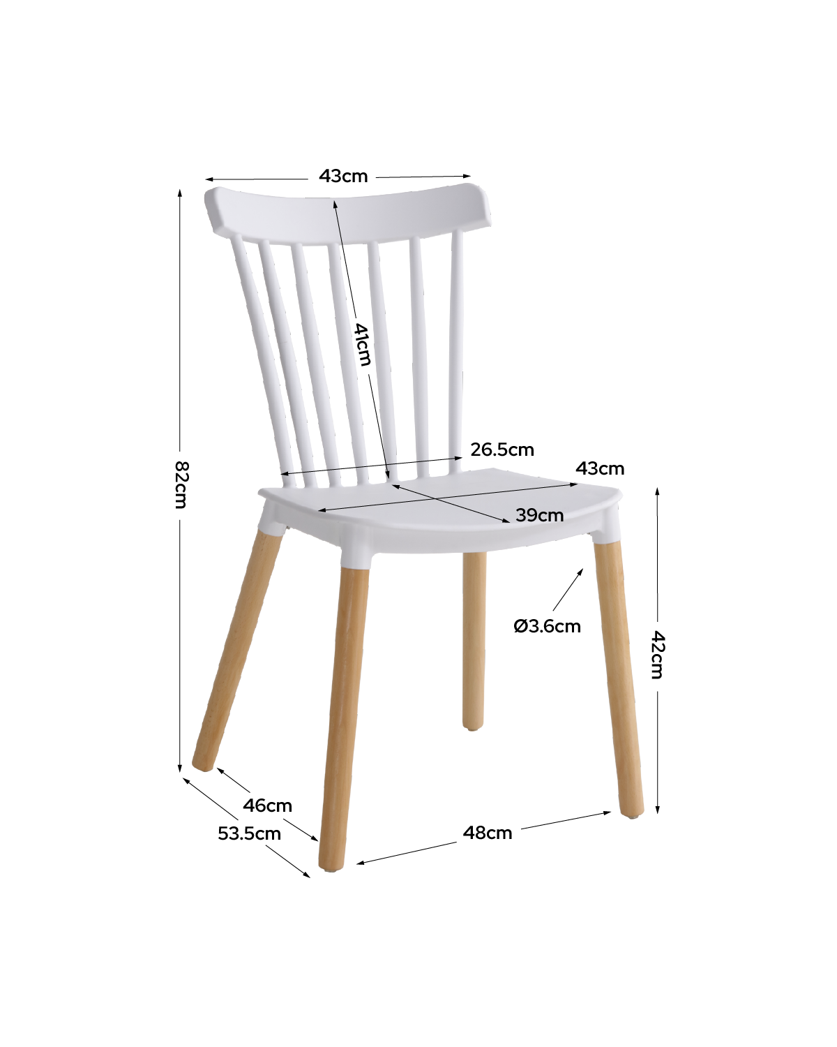 Conjunto de 4 cadeiras de sala de jantar Kaye