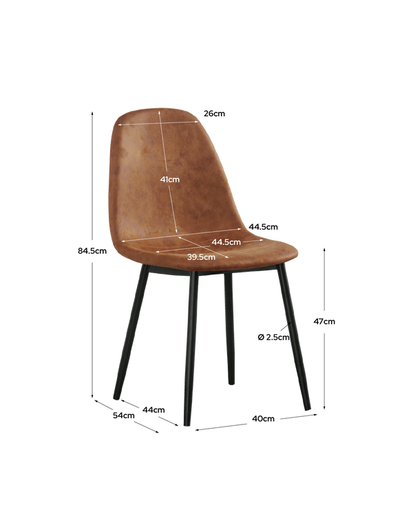 Pack poupança de mesa de tampo irregular Thelma e cadeiras Deana