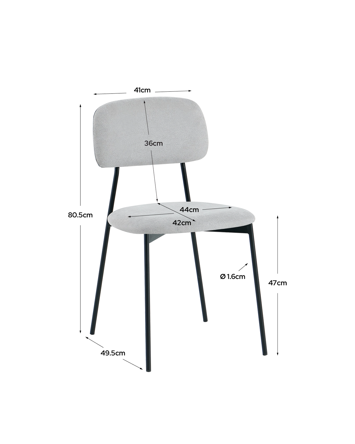 Conjunto de 4 cadeiras de sala de jantar estofadas Bonnie