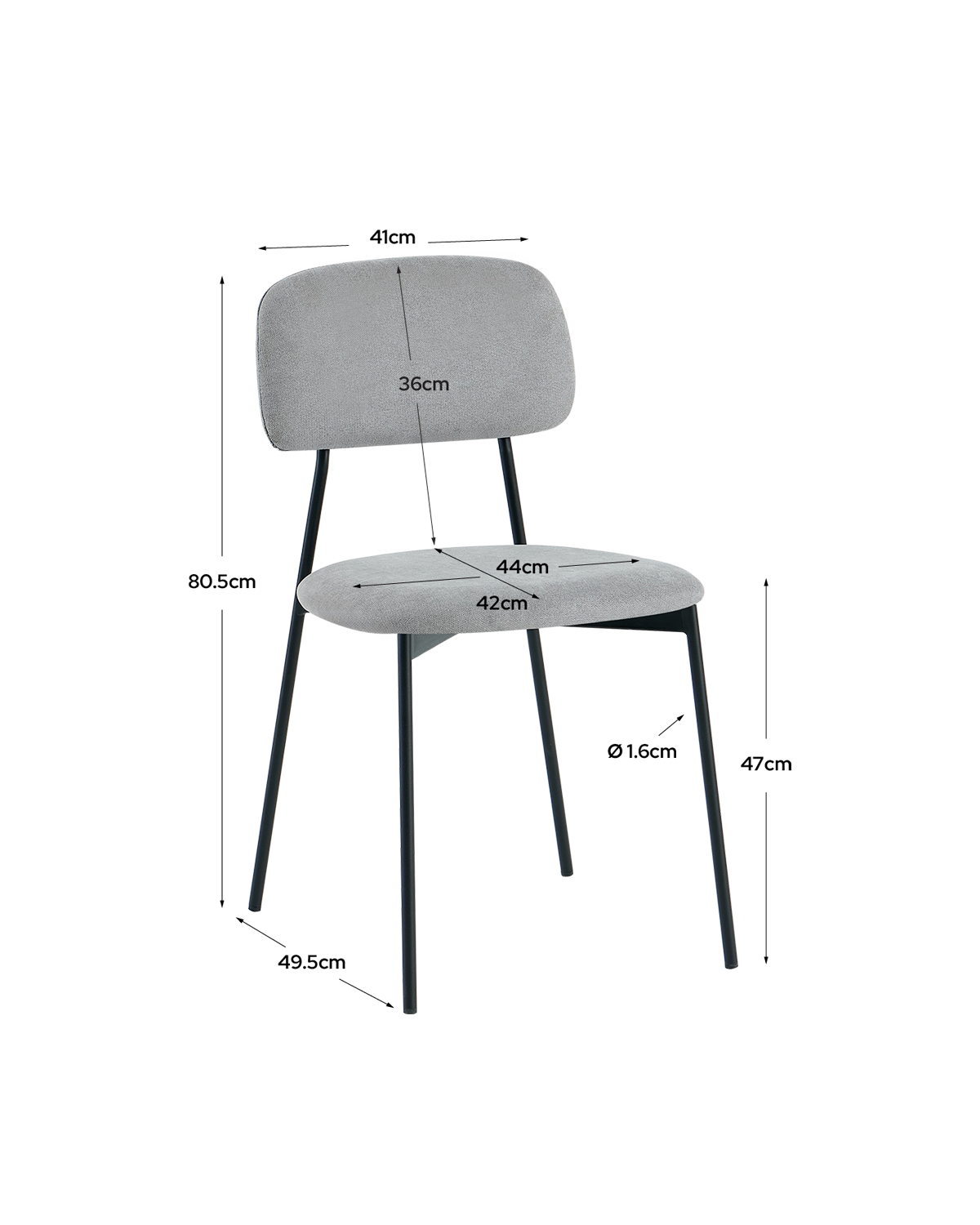Conjunto de 4 cadeiras de sala de jantar estofadas Bonnie