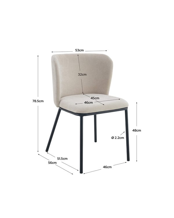 Pack de poupança com mesa Gina e cadeiras Glenna