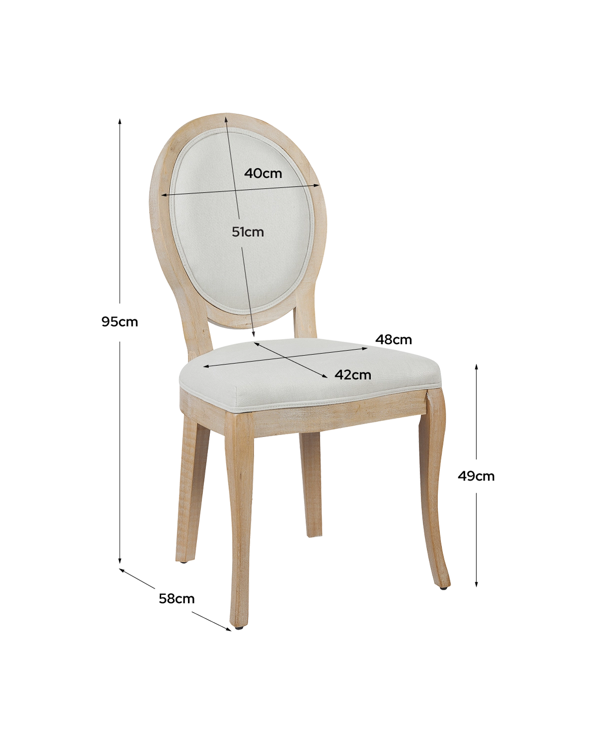 Conjunto de 2 Cadeiras de Refeição Estofadas Lizzie