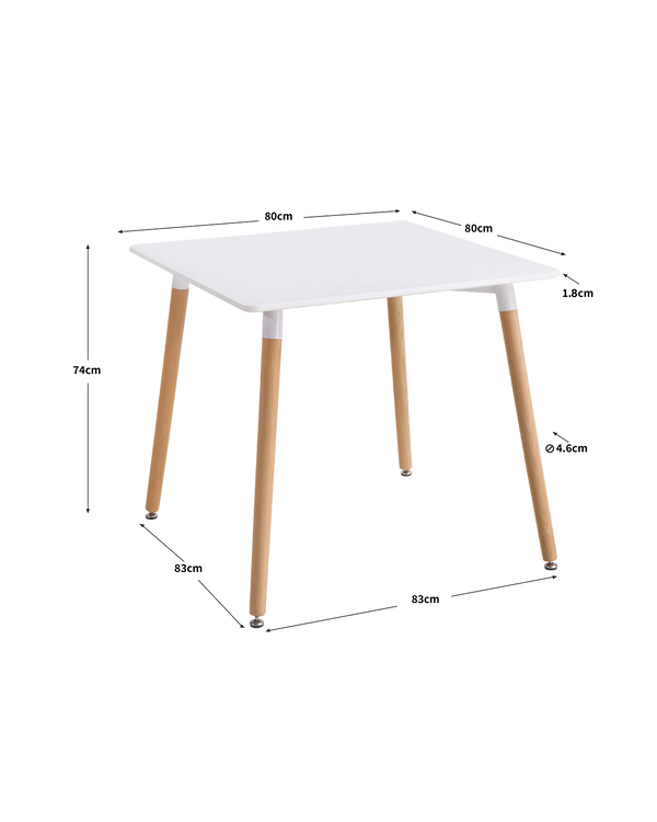 Mesa de jantar quadrada Nola
