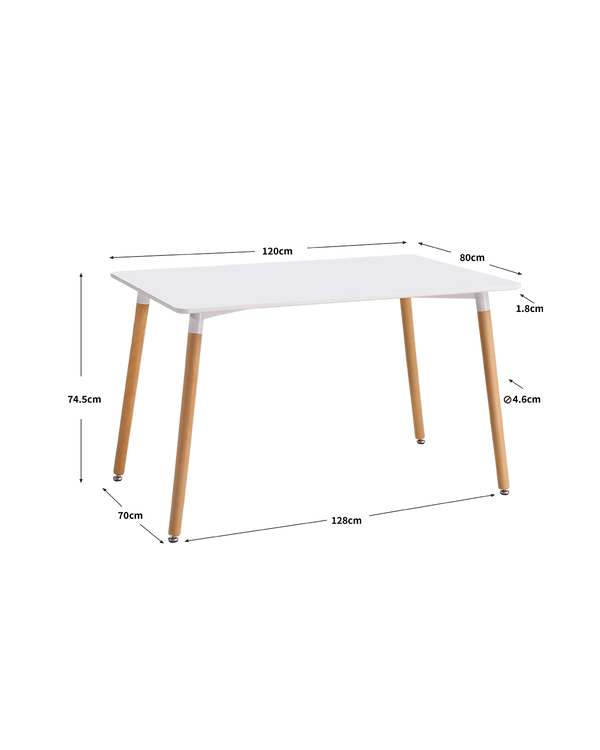Mesa de Jantar Retangular Nola