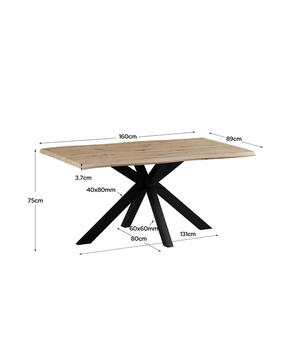 Mesa de jantar com tampo irregular Thelma