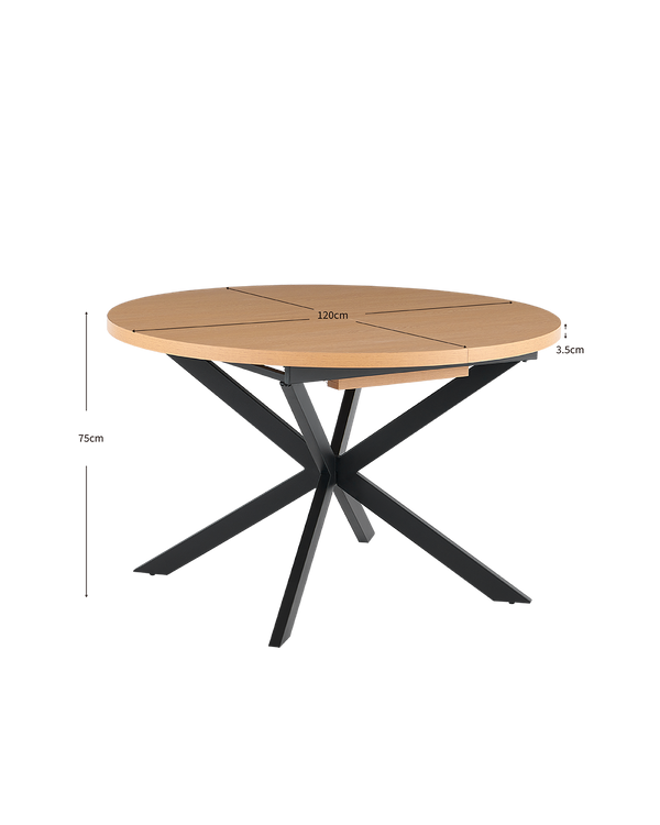 Mesa de jantar redonda extensível Elvia