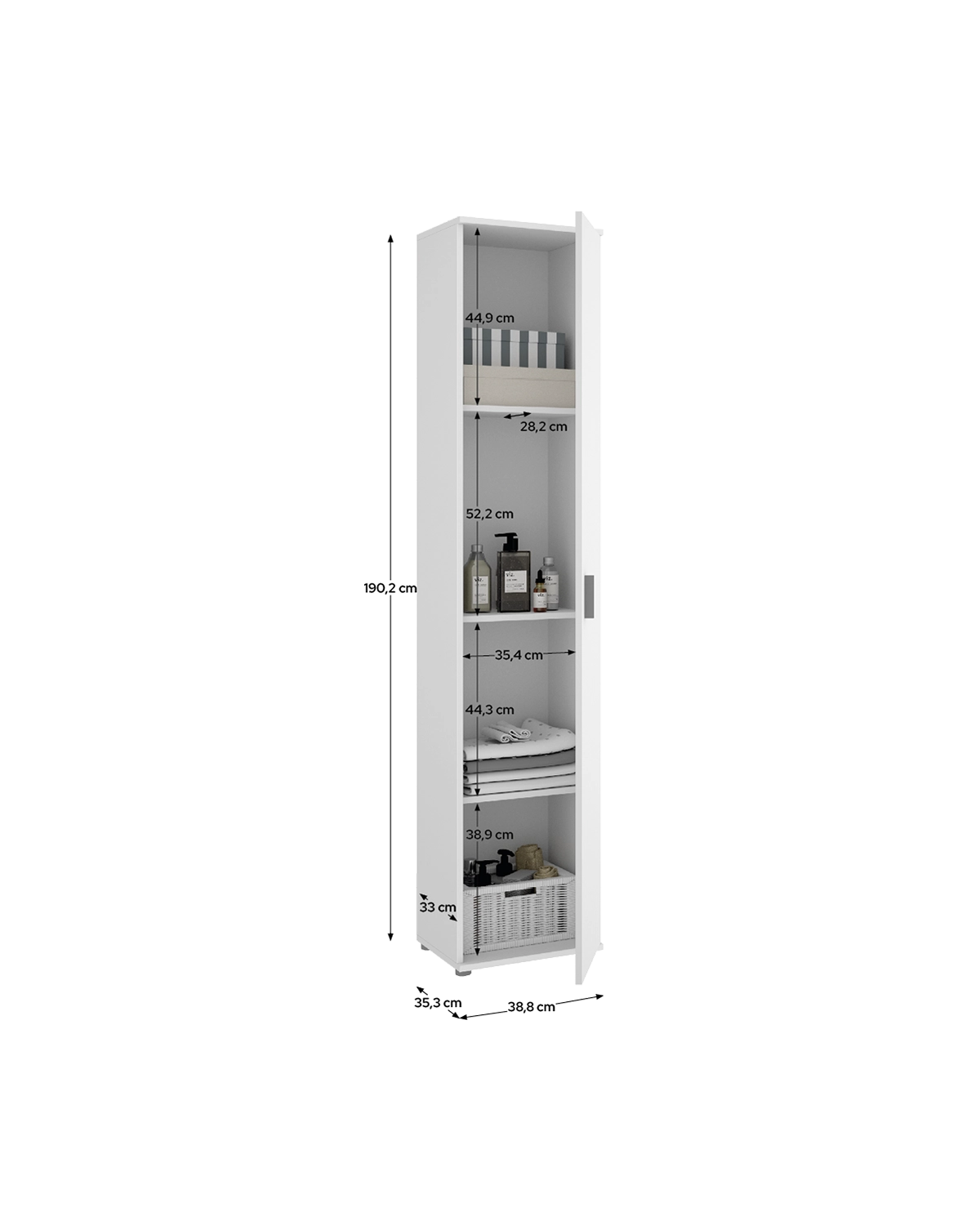 Armário multiusos de porta de batente Fit