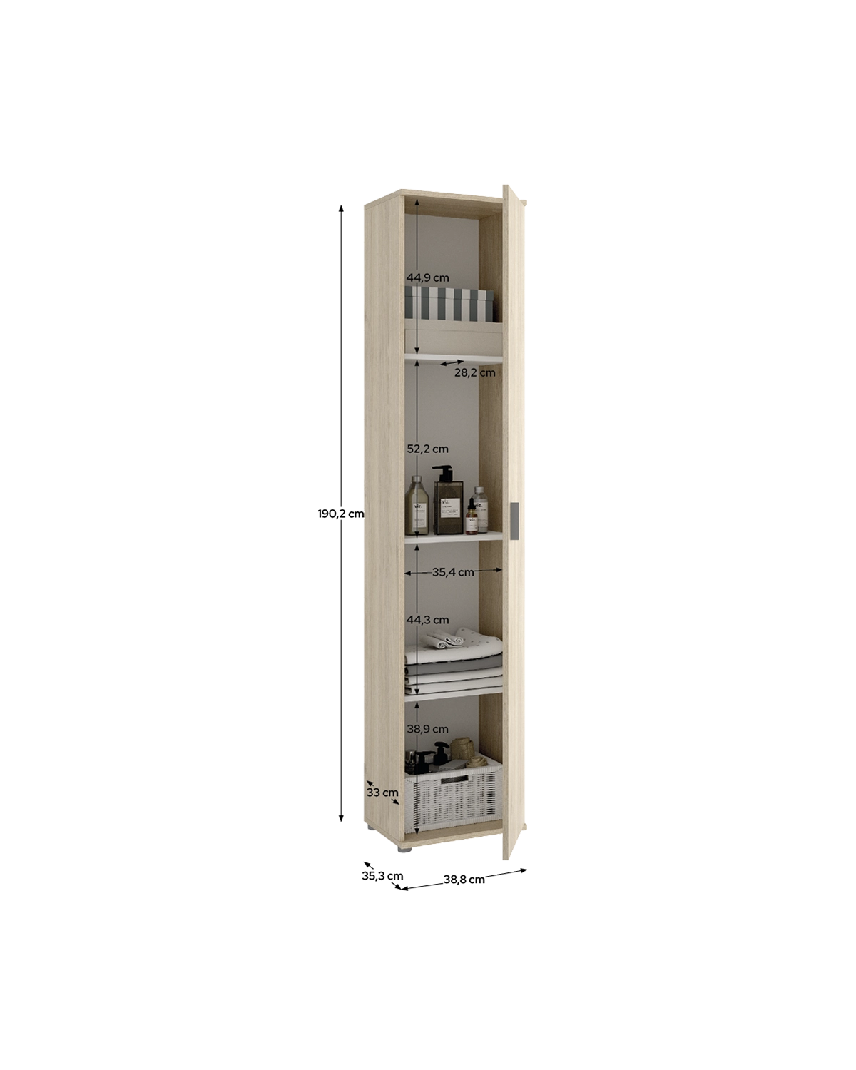 Armário multiusos de porta de batente Fit