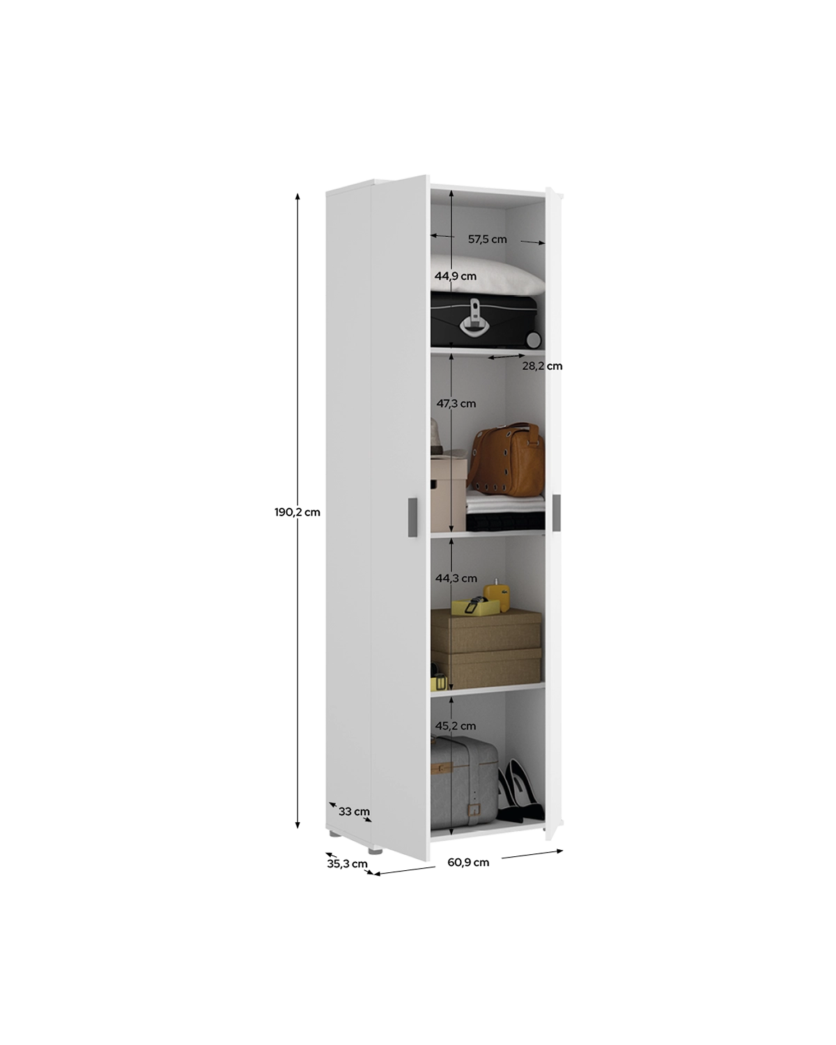 Armário multiusos de portas de batente Fit