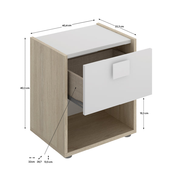 Pack poupança juvenil Quarto completo Dina com Colchão Nova 90 x 190 cm e Estrado