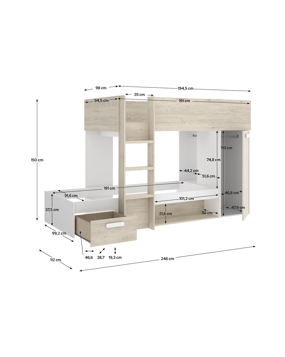Cama beliche Kos